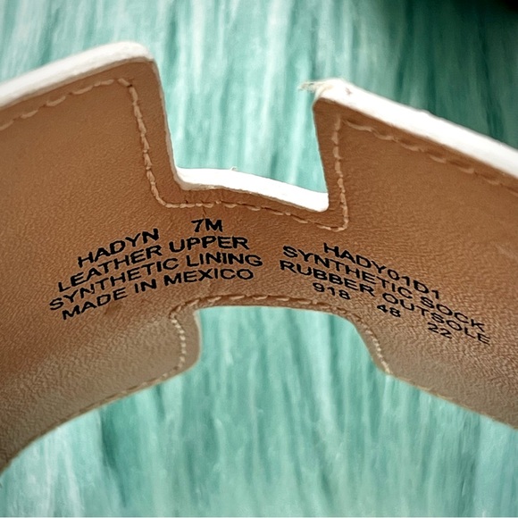 STEVEN NEW YORK LEATHER White Slip On Sandals Women’s 7 - Picture 10 of 11